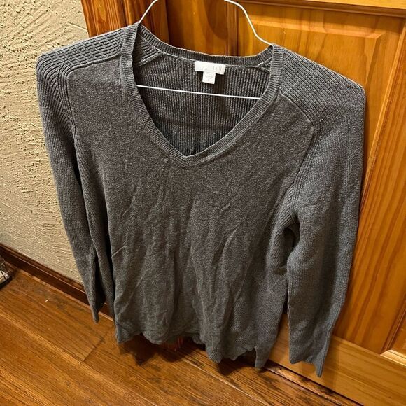J. Jill thermal v-neck womens sweater size large - Picture 1 of 6